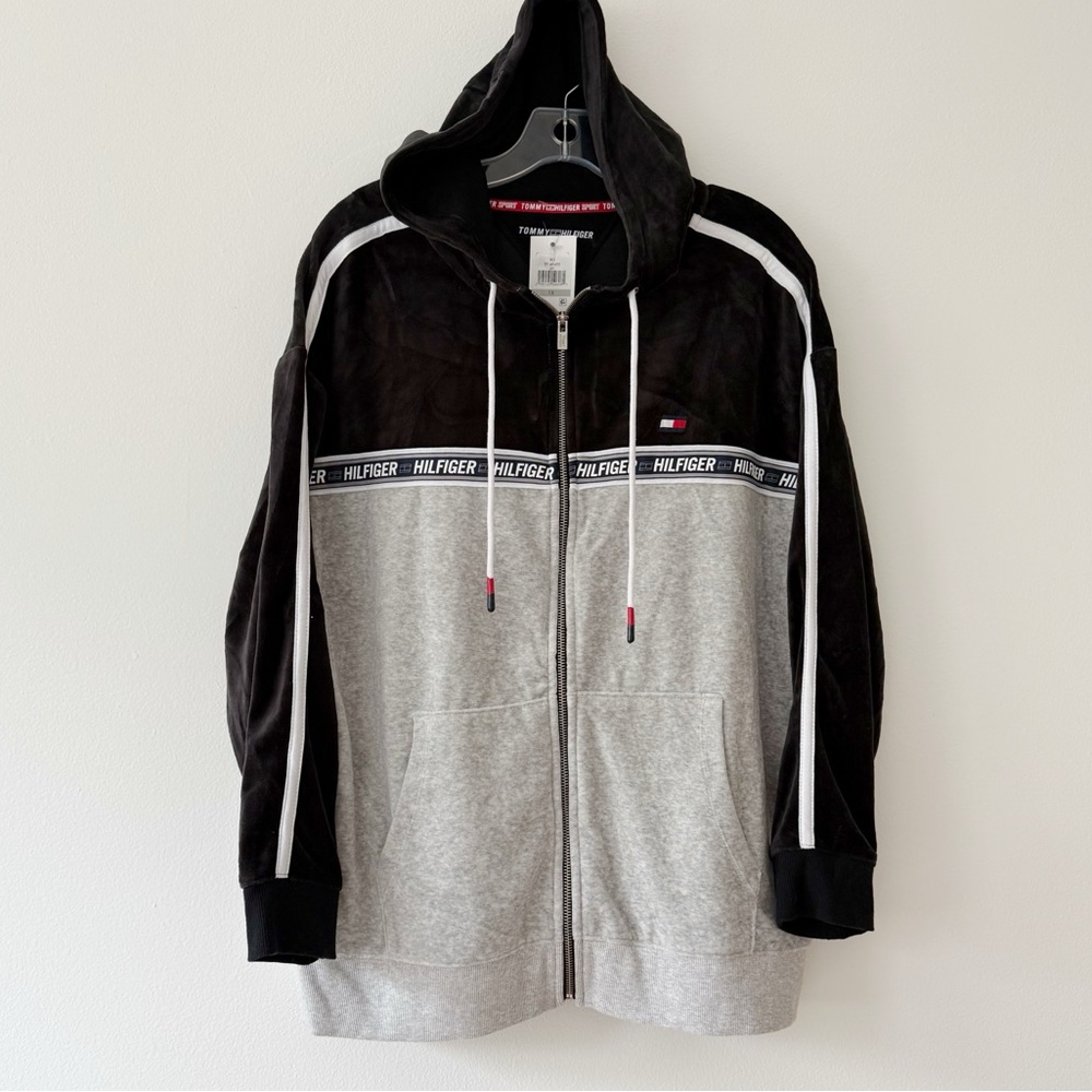 NWT TOMMY HILFIGER Velour Zip-Up Hoodie
